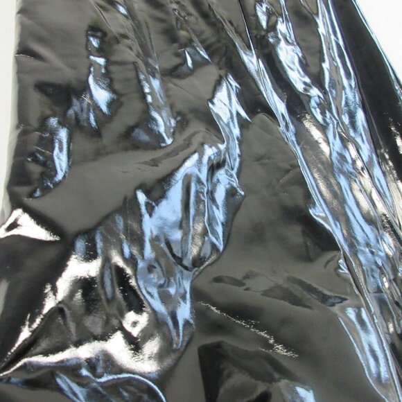 Edikted Vinyl Faux Leather High Rise Trouser Leggings Women L Black Wet Look 246 - Picture 8 of 12